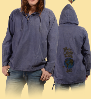Men's Be the Change Stonewash Hoodie - HalfMoonMusic
