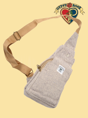 Hemp Crossbody Bag - HalfMoonMusic