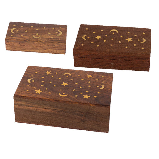 Carved Floral Nesting Boxes - HalfMoonMusic