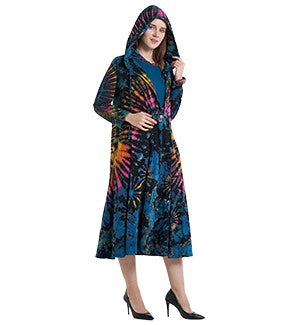 Womens Cotton Long Sleeve Button Jacket Hoodie - HalfMoonMusic