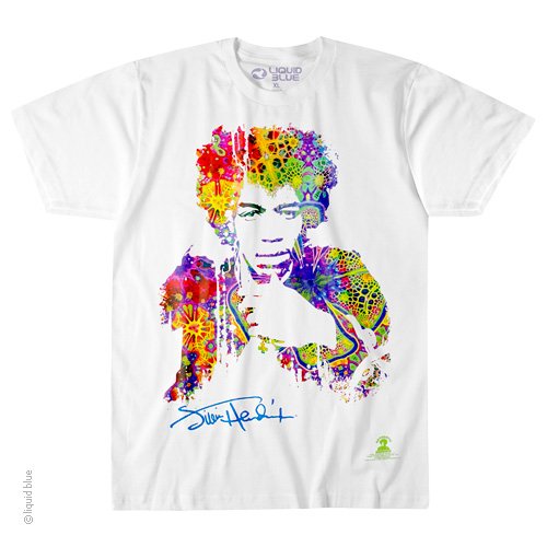 Mens Jimi Hendrix Riding With the Wind T-Shirt - HalfMoonMusic