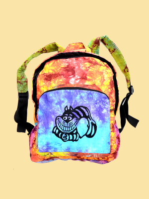 Cheshire Cat Tie-Dye Backpack - HalfMoonMusic