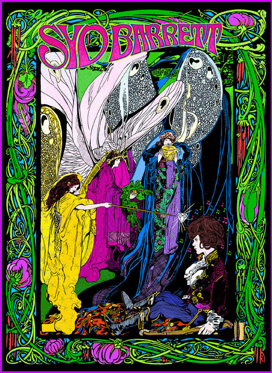 Syd Barrett Magic Nouveau Art Print - HalfMoonMusic