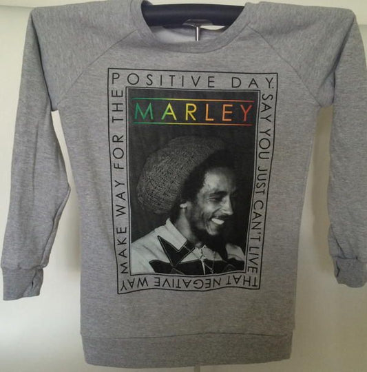 Bob Marley Positive Day Pullover - HalfMoonMusic