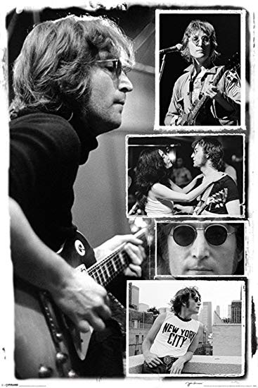 John Lennon Collage Poster - HalfMoonMusic