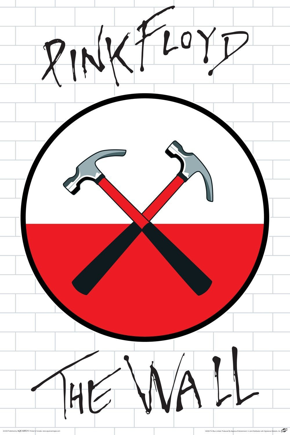 Pink Floyd The Wall Logo Poster - HalfMoonMusic