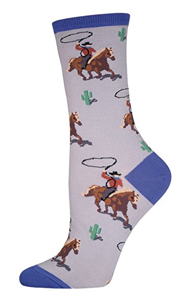 Womens Cowboy Crew Socks - HalfMoonMusic