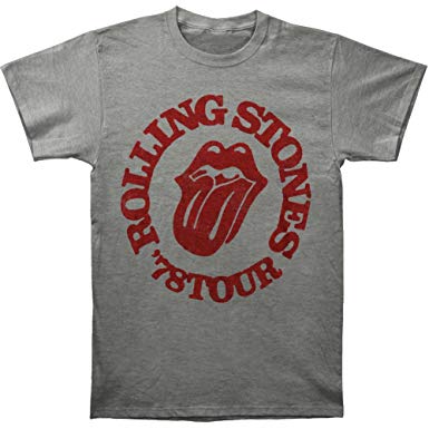 Mens Rolling Stones 78 Tour Heather T-shirt - HalfMoonMusic