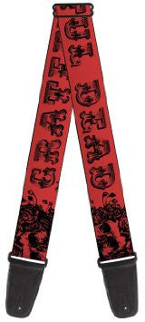 Grateful Dead Text Guitar Strap (Assorted Colors) - HalfMoonMusic
