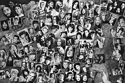 History of Rock and Roll Collage Poster - HalfMoonMusic