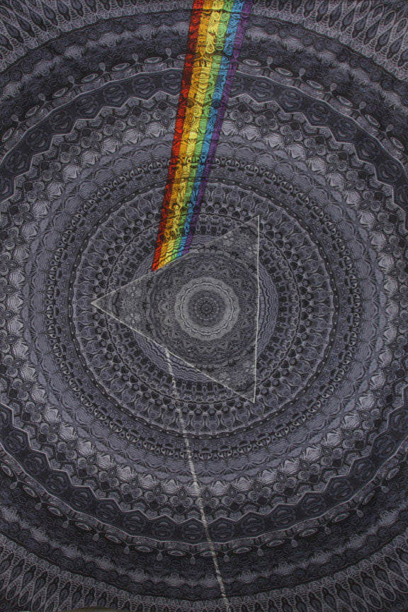 3-D Pink Floyd B&W Prism Tapestry - HalfMoonMusic
