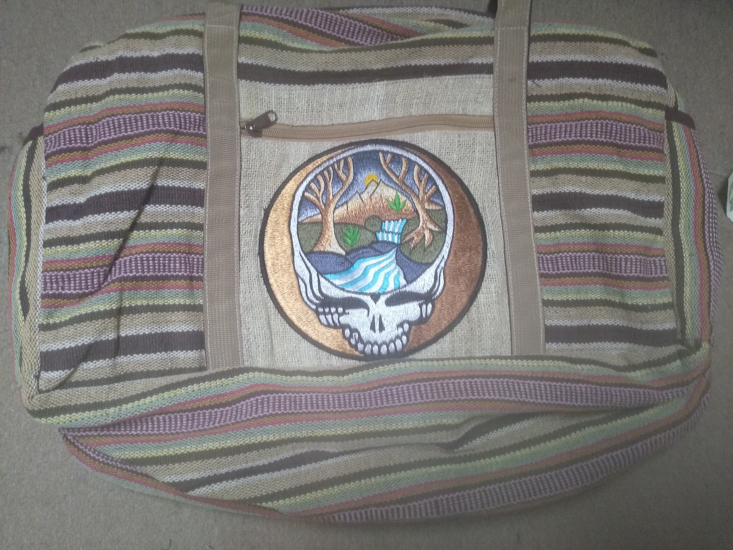 Grateful Dead Steal Your Mountain Hand Embroidered Duffel Bag - HalfMoonMusic
