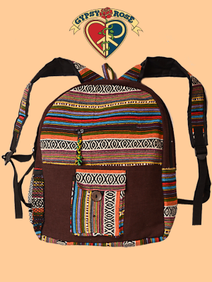 Solid Cotton & Gheri Backpack - HalfMoonMusic