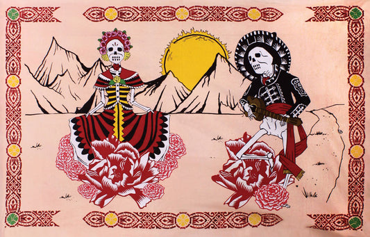 Day of the Dead Tapestry - HalfMoonMusic