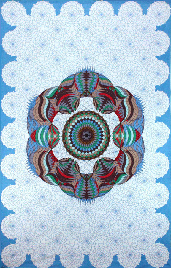 Love Lotus Sky Tapestry - HalfMoonMusic