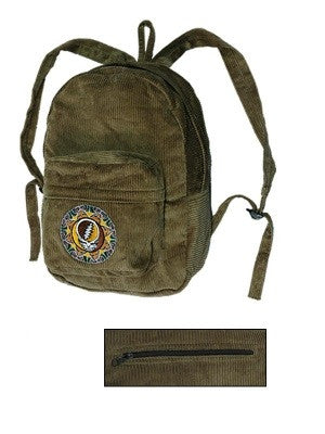 Tribal Steal Your Face Corduroy Backpack - HalfMoonMusic