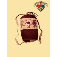 Corduroy Dancing Bear Duffle Bag - HalfMoonMusic