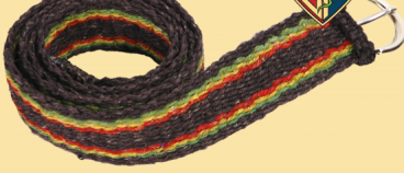 Jamaican Red Hemp Rasta Belt - HalfMoonMusic