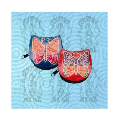 Leather Butterfly Coin Purse - HalfMoonMusic