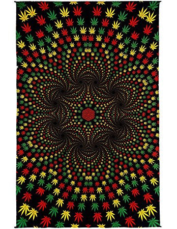 3D Weed Vortex Tapestry - HalfMoonMusic