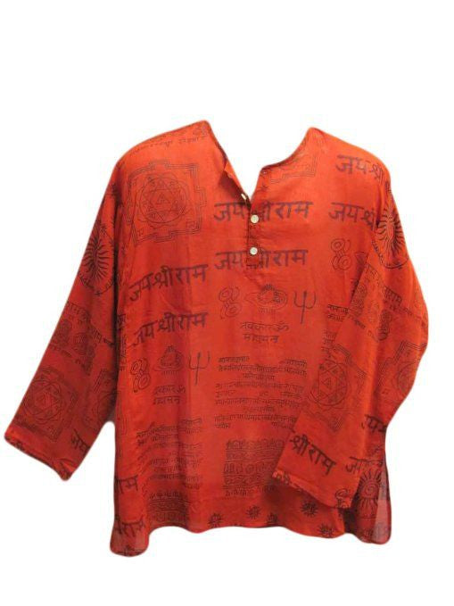 Mens Hare Ram Kurtha Long Sleeve Shirt - HalfMoonMusic