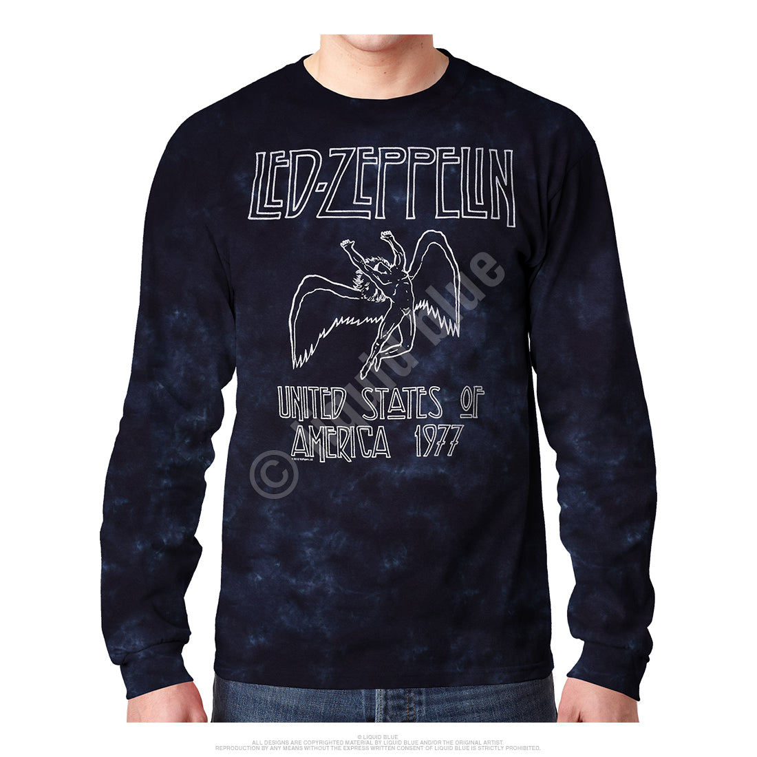 Men's Led Zeppelin US Tour 1977 Long Sleeve T-Shirt - HalfMoonMusic