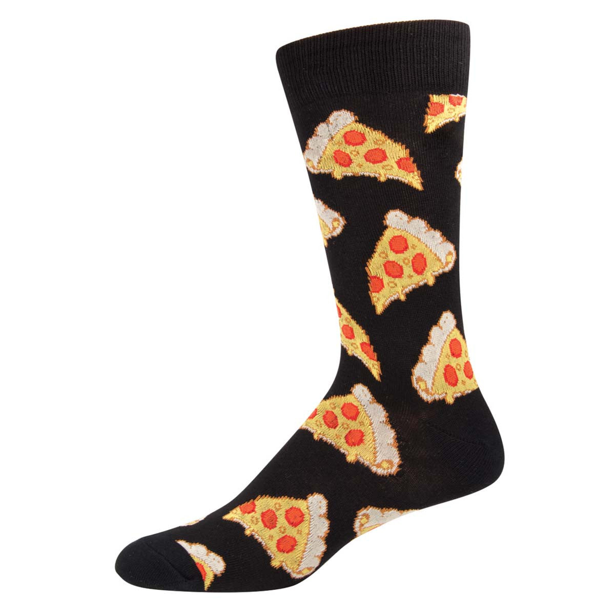 Mens Pizza Slice Crew Socks - HalfMoonMusic