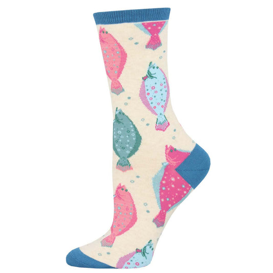 Womens Lost and Flound Crew Socks - HalfMoonMusic