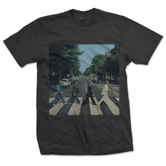 Mens The Beatles Abbey Road Trees Black T-shirt - HalfMoonMusic