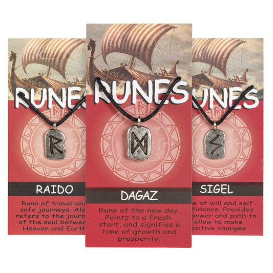 Runes Pendant Carded Jewelry - HalfMoonMusic
