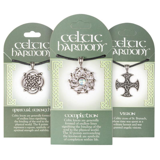 Celtic Harmony Pendant Necklace Carded Jewelry - HalfMoonMusic