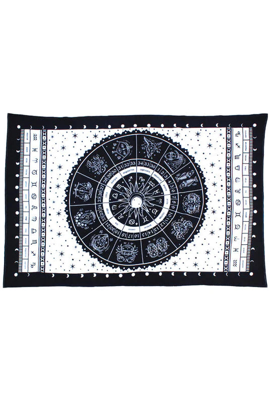 Starry Zodiac Tapestry - HalfMoonMusic