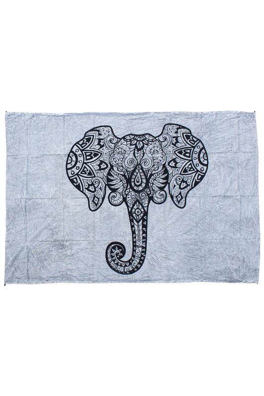 Elephant Mandala Tapestry - HalfMoonMusic