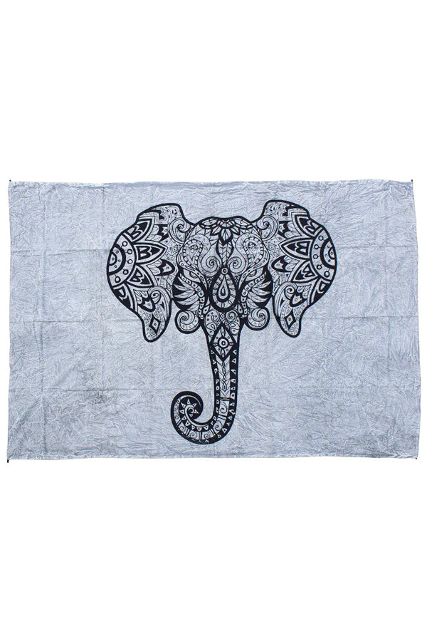 Elephant Mandala Tapestry - HalfMoonMusic