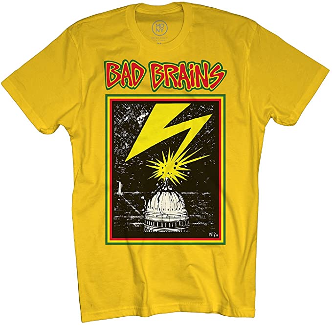 Mens Bad Brains Capitol Yellow T-shirt - HalfMoonMusic