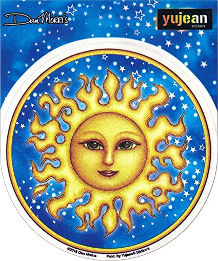 Dan Morris Starry Sun Sticker - HalfMoonMusic