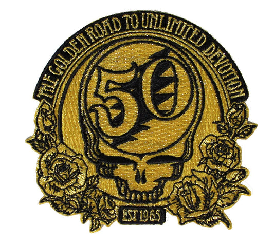 Grateful Dead 50th Gold Patch - HalfMoonMusic