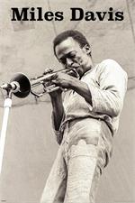 Miles Davis Trumpet Poster - HalfMoonMusic