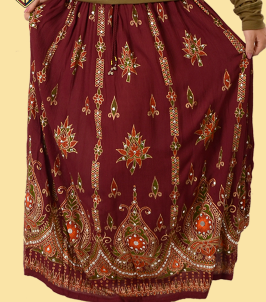 Womens Magic Carpet Ride Sequins Skirt - HalfMoonMusic