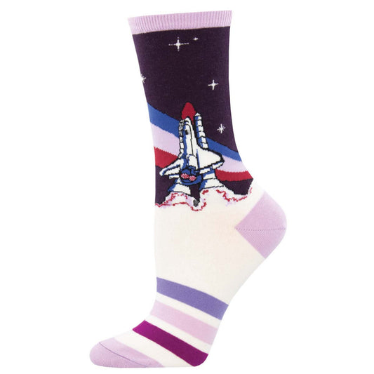 Womens Starburst Crew Socks - HalfMoonMusic