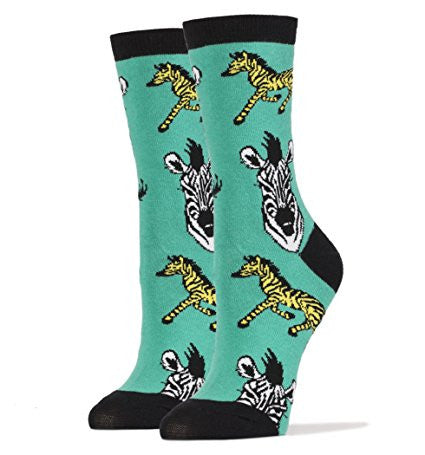 Women's Zebras Socks - HalfMoonMusic