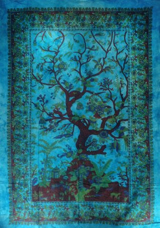 Tree Of Life (Potli) Tapestry - HalfMoonMusic