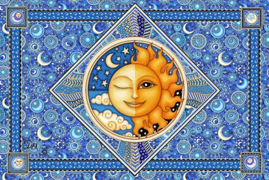 Dan Morris Sun and Moon Blue Tapestry - HalfMoonMusic