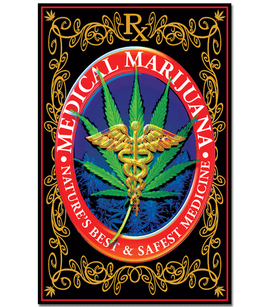 Medical Marijuana Blacklight Poster - HalfMoonMusic