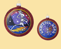 Grateful Dead Glitter Christmas Oranment - HalfMoonMusic