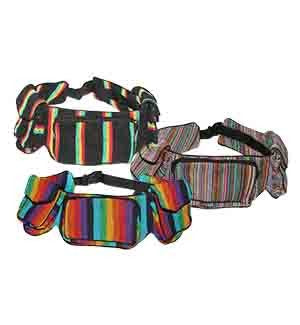 3-Pocket Cotton Belt Fanny Pack - HalfMoonMusic