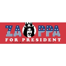 Frank Zappa For President Sticker - HalfMoonMusic