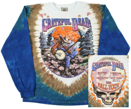 Mens Grateful Dead Banjo TD Long Sleeve T-shirt - HalfMoonMusic