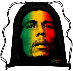 Bob Marley Face Nylon Cinch Bag - HalfMoonMusic