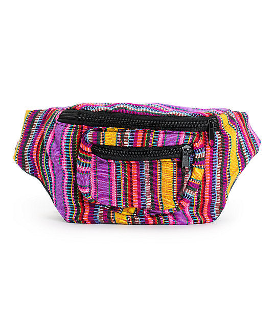 Colorful Weave Fanny Pack - HalfMoonMusic